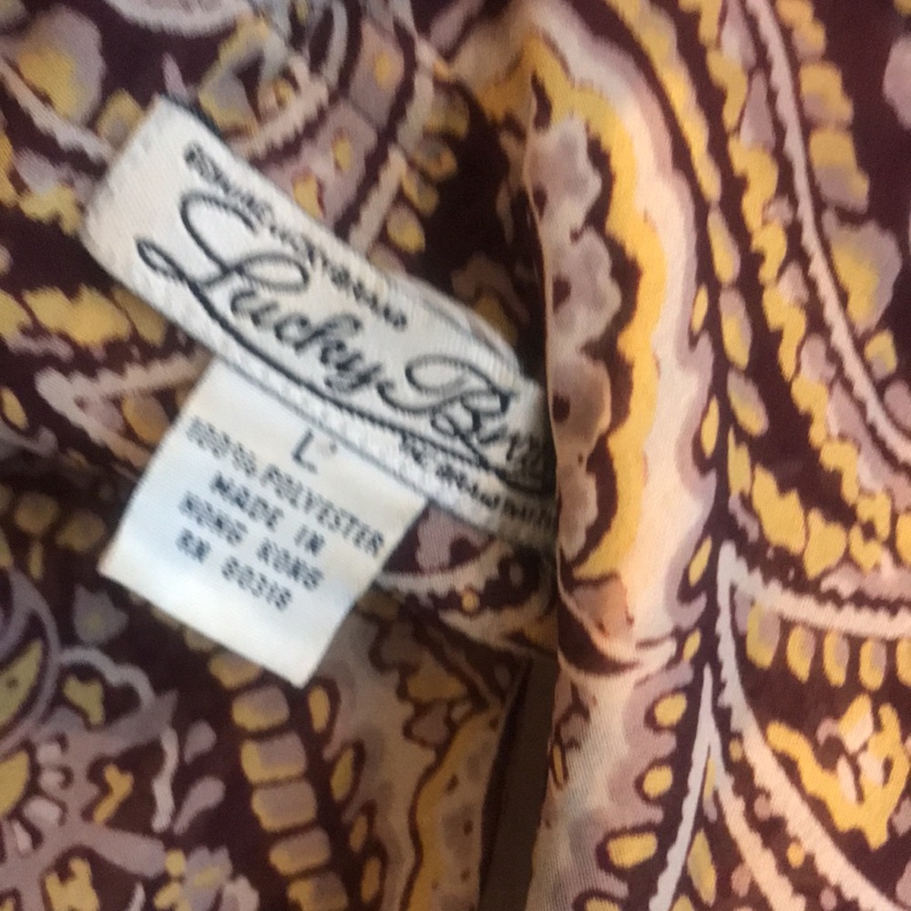 Lucky Brand sheer paisley blouse NWOT - Picture 9 of 10